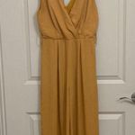 Sienna Sky Mustard Yellow  Cropped Wide Leg Jumpsuit Photo 2