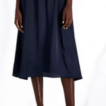 Alfani  Midi Ribbed Waist Navy Blue Skirt NWOT Photo 0
