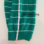 Vintage Kate Collins Green & White Striped Sweater with Crest Logo Size L Photo 6