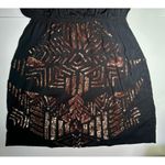 Bebe Black Sleeveless Dress With Copper Sequins Size Small Photo 2