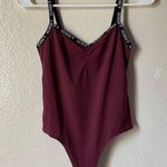 Guess Burgundy Tank Bodysuit Photo 0