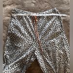 Victoria's Secret VICTORIA’S SECRET Leopard Print Wide Leg Drawstring Comfy Pajama Pants Sz M EUC Photo 5