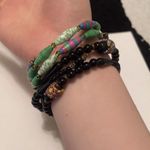 Lot Of 2 Stretchy / Spiral Costume Beaded Bracelets Clay / Paper Beads Photo 11