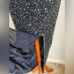 Laurence Kazar Vintage  Beaded Sequin Evening Slit Sleeveless Black Dress, Medium Photo 2