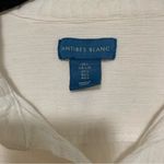 Antibes Blanc woman 100% cotton sheer white long sleeve button up shirt size L Size L Photo 3