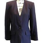 Oleg Cassini  Wool Suit Blazer Jacket Purple Size 10 Vintage Rare Workwear NWT Photo 0