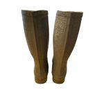 UGG  Wilshire Rain‎ Mid-Calf Boots Women Size 7 Gray Logo Embossed Wellies FLAW Photo 3