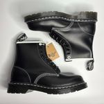 Dr. Martens  1460 Contrast Stitch Leather Lace Up Boots in Black Smooth Leather Photo 6