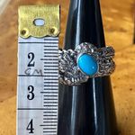 Sleeping Beauty Turquoise Sterling Silver Dragon Ring Size 7 Photo 6