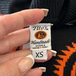 Tito's Handmade Vodka XSmall Orange Black Ugly Christmas Sweater Austin Texas Size M Photo 2