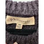 Philosophy  Acrylic Wool Elbow Length Sleeve Navy Boxy Chunky Knit Sweater XS Photo 2