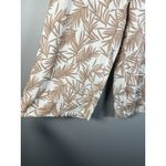 Nicole Miller Tropical Leaf Linen Cream Wide Leg Pants Womens XL Lagenlook Photo 6