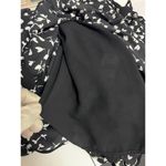 Talbots   Black White Ditzy Floral Pattern Dress Sz 2 Long Sleeves Modest Office Photo 5