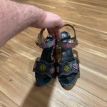 L'ATISTE Pink and Blue Floral Chunky Heeled Sandals Size 8 Photo 1