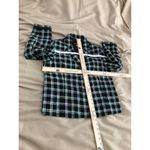 Requirements Vintage  Womens Blazer Jacket Black Green Plaid Long Sleeve Size 14 Photo 7