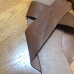 ALDO saddle brown leather slides Photo 4