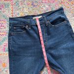 Levi's Levi’s Wedgie Straight Leg Dark Wash Button Fly Cotton High Rise Jeans 29 X 26 Photo 6