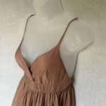 J.Crew  Brown Empire Waist Cotton Spaghetti Strap A-Line Knee Length Dress Size 0 Photo 2