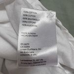 Anthropologie  Maeve White Cotton Tie Button‎ Up Shirt Size 2 EUC Photo 4