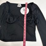 Princess Polly  Raeni Black Long Sleeve Bustier Top | Corset Crop Top | NWT Size Photo 2