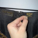 Vintage Beaded Long Sleeve Silk Dress Hand Embellished Black Gold Plus Size 8x Photo 4