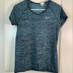 Nike  Teal Black Dri-Fit Fitted Short Sleeve Shirt Size Med EUC #2769 Photo 0