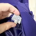 Le Suit VTG Blazer Women Size 10 Purple Padded Shoulder Flutter Pocket Polyester Photo 3