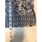 Sigrid Olsen 100% Linen Tunic Top Blue White Paisley Floral Print 2X Vacatiomn Photo 4