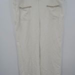 Jones New York Womens White Textured Pants Pearl Embellished Pockets Size 2X Photo 0