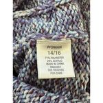 Dress Barn Women’s Multi Sweater 14/16 Elastic Waist Cottage Cabin Winter Skiing Photo 3