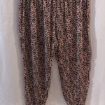 H&M Pink Splatter Print Jersey Knit Ankle Pants Photo 0
