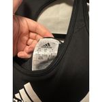 Adidas NWT  Black White Logo Don't Rest Padded Mesh Racerback Sports Bra Size XS Photo 2