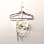 Cult Gaia  Eshe Crochet Knit Halter Neck Swim Bikini Top Off White Women's Size S Photo 2