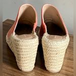 Banana Republic NWOB Coral Suede Espadrille Wedge Mules, Size 10 Photo 4