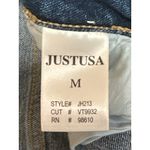 Justusa Women's Blue Mid Rise Frayed Raw Hem Mini Cutoff Denim Jeans Shorts Sz M Size M Photo 4