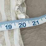 Hem & Thread Womens Striped Top Blouse V Neck Ruffle Cap Sleeve Tie Beige Small Photo 7