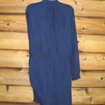 Katherine Barclay NWT Navy Blue Drawstring Shirt Dress Photo 5