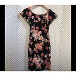 Lovely Cecy Floral Ruffle Top Stretchy‎ Dress Juniors Size L Large Photo 4