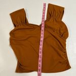 Anthropologie Maeve by  Rust Ruched Square Neck Top Size Small Photo 5