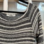Amina Rubinacci Textured Sequin Grey Linen Blend Knit Sweater Dress Size Medium Gray Photo 1