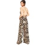 Urban Outfitters UO OUT FROM UNDER Kiera Wide Leg Black Paisley Jumpsuit size medium Photo 3