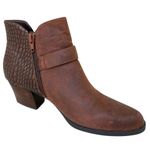 Beartraps Lexis Block Heel Bootie Brush Brown Croco Size 9.5 Photo 0