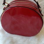 Women's Patent Leather Top Handle Purse Elegant Handbag Red Photo 7