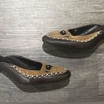 Antonio Melani FINAL PRICE Heels Kitten Suede & Leather Moccasin Style Brown Photo 4