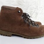 Vintage Dunham Tyroleans Brown Suede Vibram Hiking Boots Men's size 7 Women 8.5 Photo 1