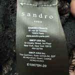 Sandro Lace Floral Sheer Black Top Size 3 / US Size 8 Photo 5