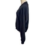 WHITE + WARREN Superfine Organic Cotton Track Jacket Zip Sweater Jacket Black Size L Photo 7