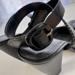 CoSTUME NATIONAL HTF Black Leather Ankle Cuff Strap Pump Heels Pointed Toe 36.5 Size 6 Photo 7