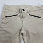 Rag and Bone Ridley Moto Skinny Stretch Denim Jeans Wax Winter White Size 26 Photo 4