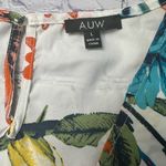 AUW  Tropical Floral Short Sleeve Blouse‎ Size Large Photo 3